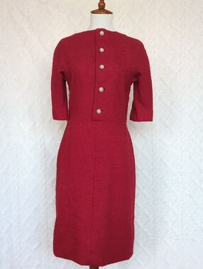 Vintage Red Sheath Dress - Women's